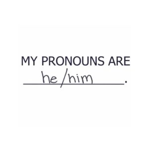 Pronoun Mouse Pad - He/Him